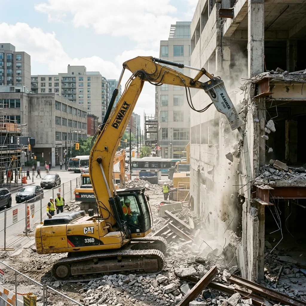 Demolição Urbana de estruturas de concreto