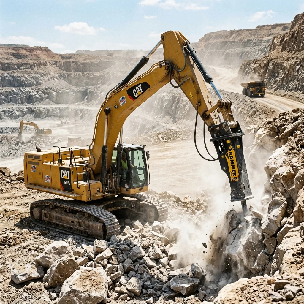 Mineração e Pedreiras rompedor hidráulico